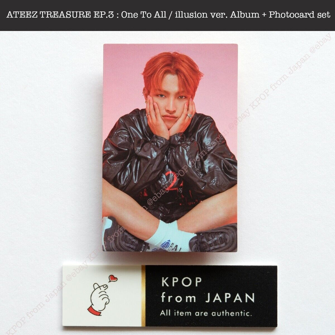 HongJoong ATEEZ TREASURE EP.3 : One To All / illusion ver. Album + Photocard