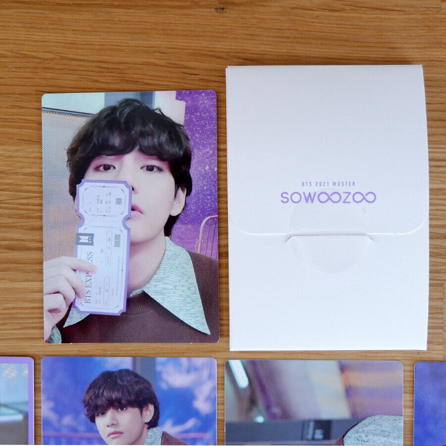 BTS V SOWOOZOO 2021 Mini tarjeta fotográfica oficial SET 8 tarjetas + 1 especial 9 piezas Taehyung 