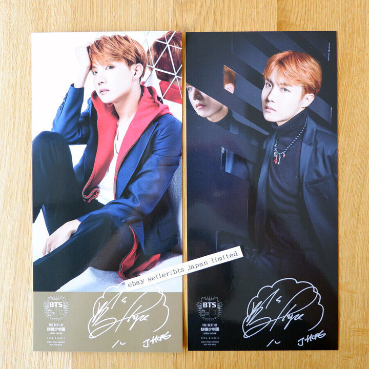 BTS J-HOPE BEST OF BTS Official 2 Big Photo card set Korea Ver. + Japan Ver.