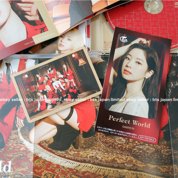 TWICE Dahyun Perfect World Oficial UNA VEZ ver. + Etiqueta IC + Tarjeta fotográfica 