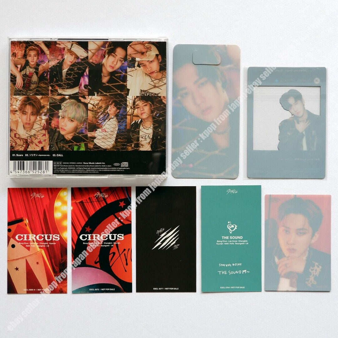 Changbin Stray kids THE SOUND CIRCUS SCARS CD Photocard Bookmark Mix set