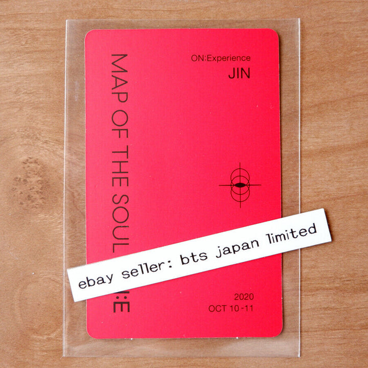 BTS JIN MAP OF THE SOUL ON:E Blu-ray Official Photocard Photo card PC