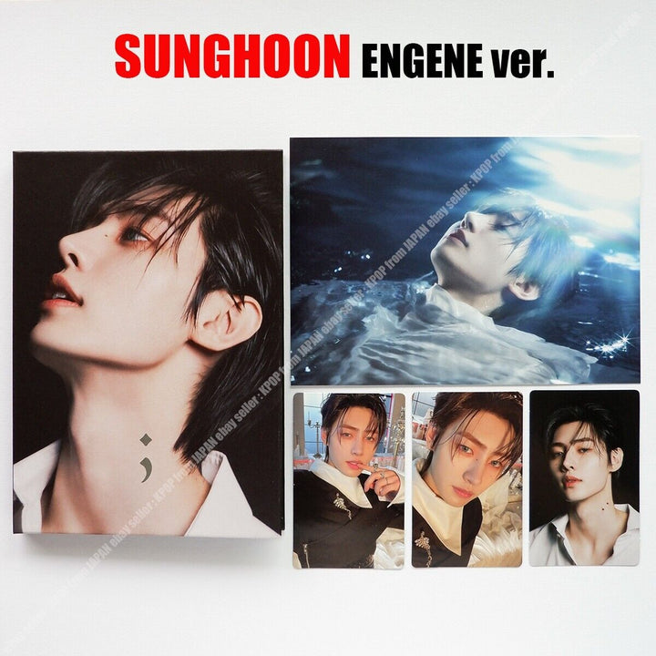 SUNGHOON ENHYPEN DARK BLOOD ENGENE ver. Complete set CD + 3Photocards + Postcard