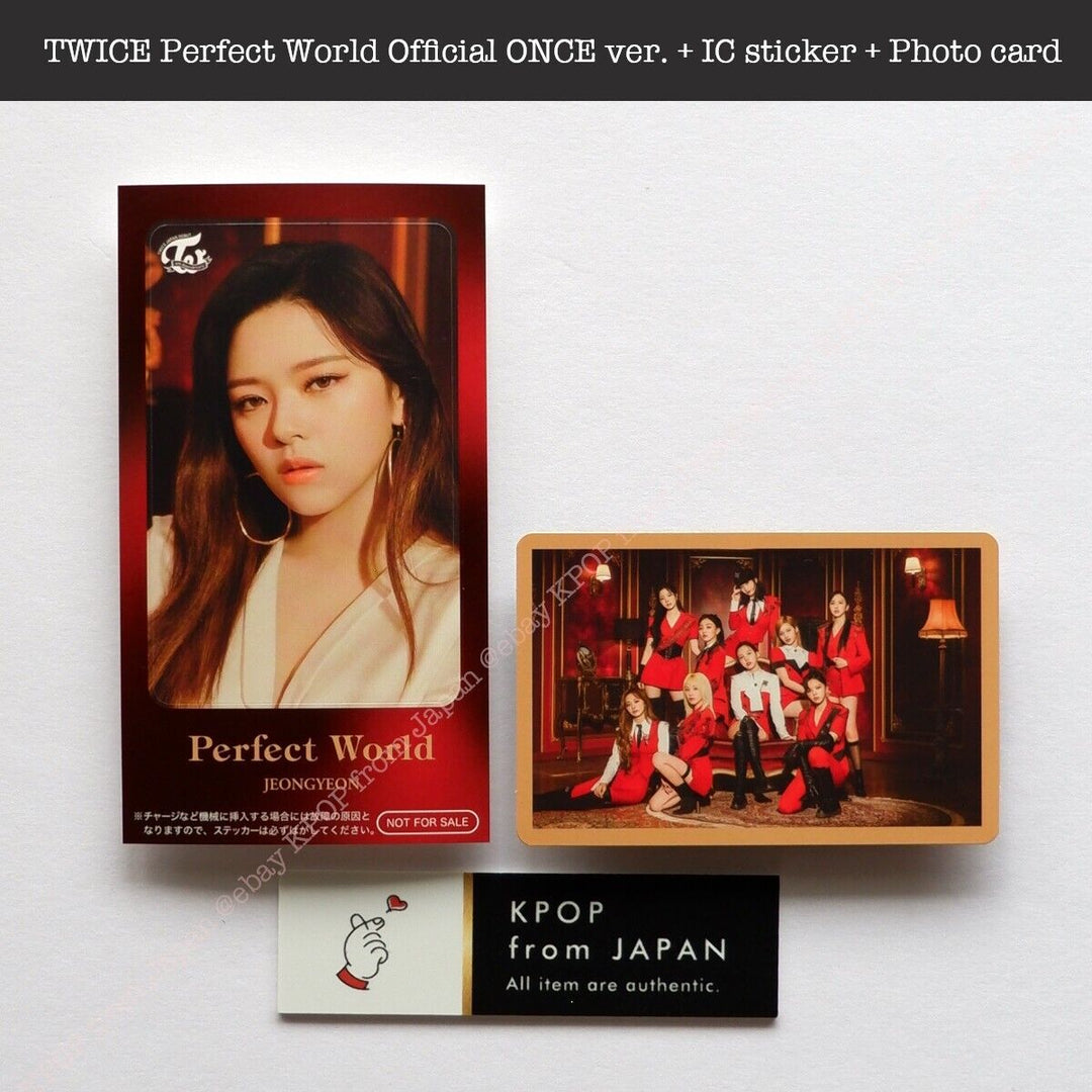 JEONGYEON TWICE Perfect World Official ONCE ver. + IC sticker + Photo card japan