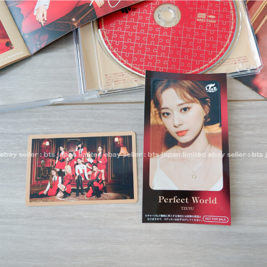 TWICE Tzuyu Perfect World Oficial ONCE ver. + Etiqueta IC + Tarjeta fotográfica 