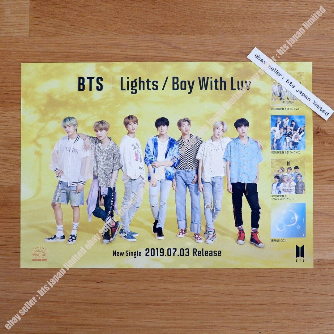 BTS Official Flyer set of 7 Lights / Boy With Luv RM JIN SUGA J-HOPE JIMIN V JK