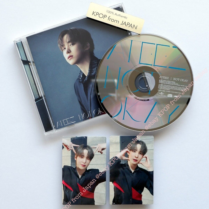 YUNHO ATEEZ JAPAN NOT OKAY Solo ver. CD + 2Photocards Complete set Photocard