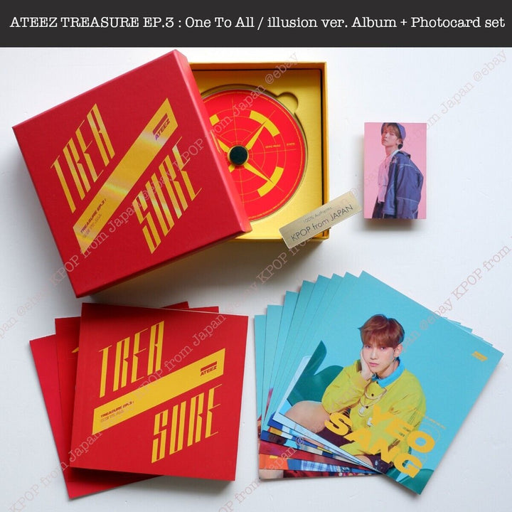 Yeosang ATEEZ TREASURE EP.3 : One To All / illusion ver. Album + Photocard