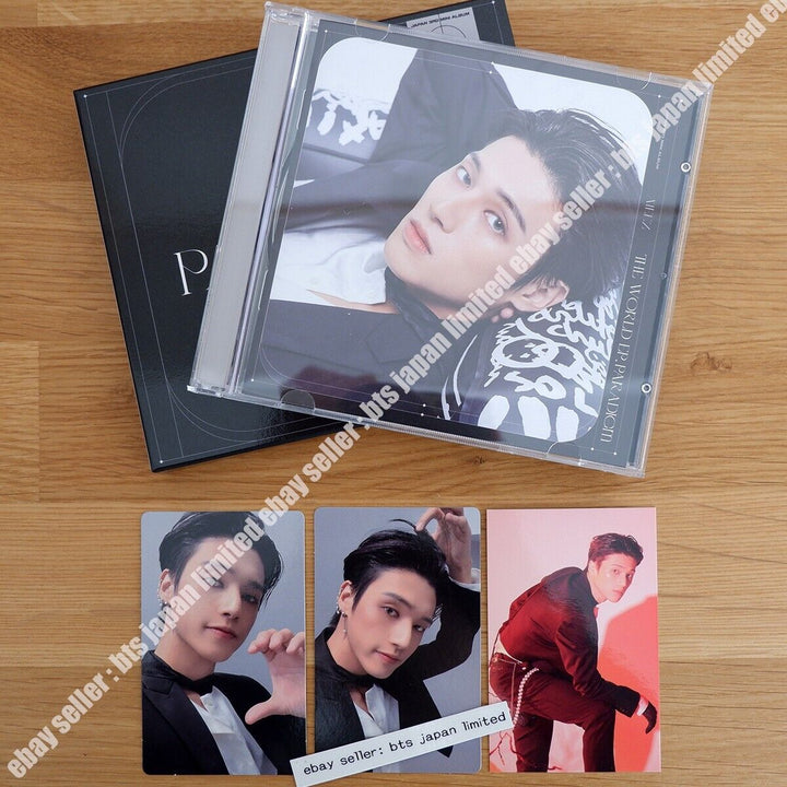 ATEEZ WOOYOUNG THE WORLD EP . PARADIGM Photocard 2 Solo ver. + Tower records POB