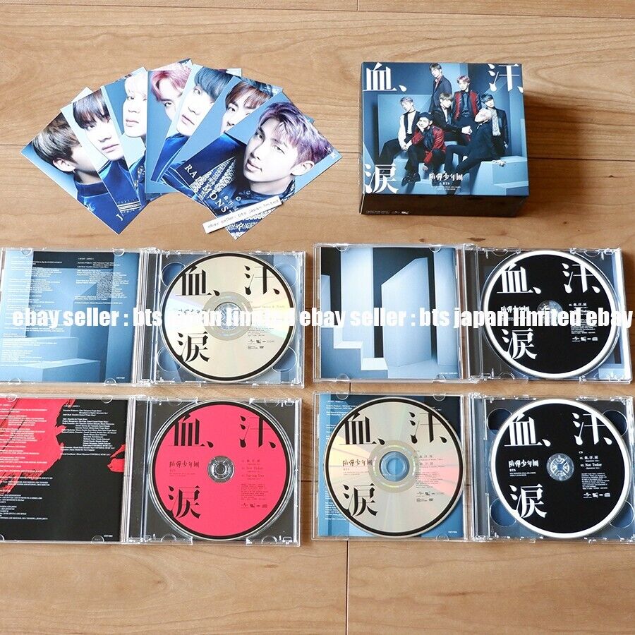 BTS BLOOD SWEAT TEARS Official CD 4 TYPE + 7 Photos + BOX Japan ARMY