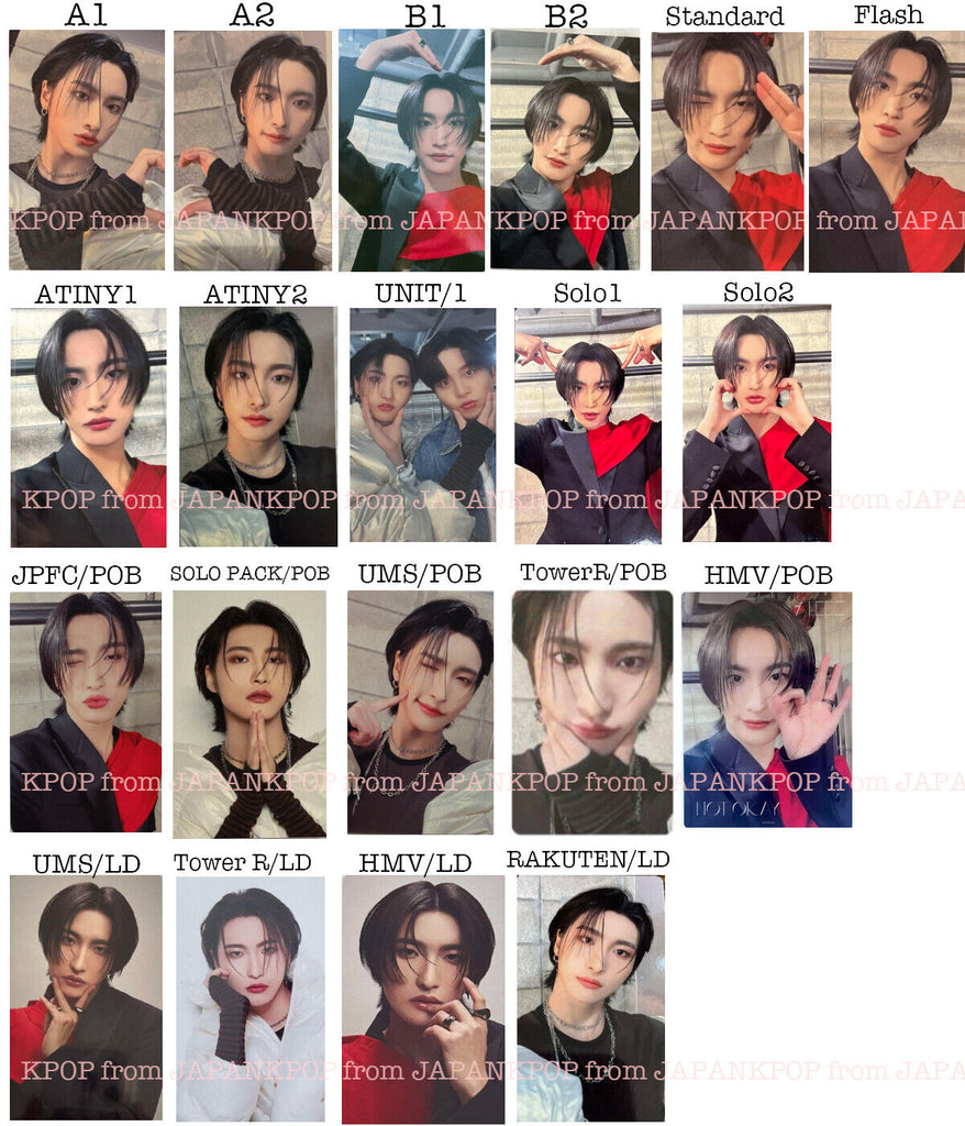 SEONGHWA ATEEZ NOT OKAY Photocard ATINY JPFC UMS Tower records HMV Lucky  draw