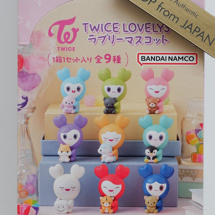 TWICE Official Lovelys Mascot complete Set of 9 BANDAI Capsule Toy Gashapon