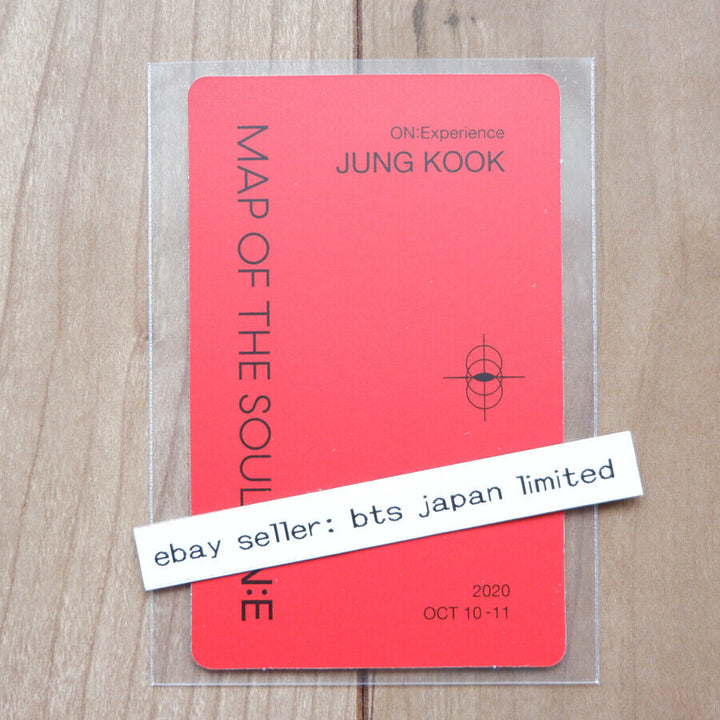 BTS Jungkook JK MAP OF THE SOUL ON:E Blu-ray Official Photocard Photo card PC