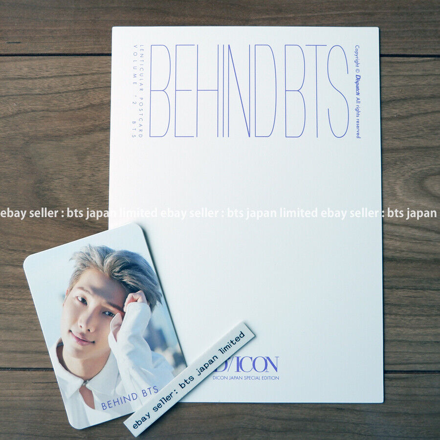 BTS RM DICON Vol.2 BEHIND Japan Special Edition Lenticular + Photocard set pc