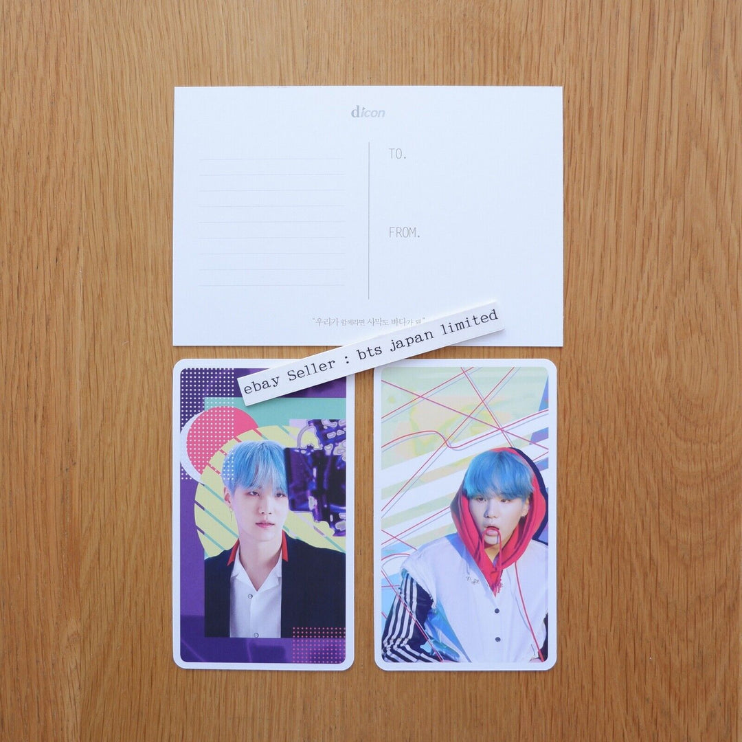 BTS SUGA Dicon DETRÁS DE ESCENA JAPÓN EDICIÓN Original 3 tarjetas SOLO PC 