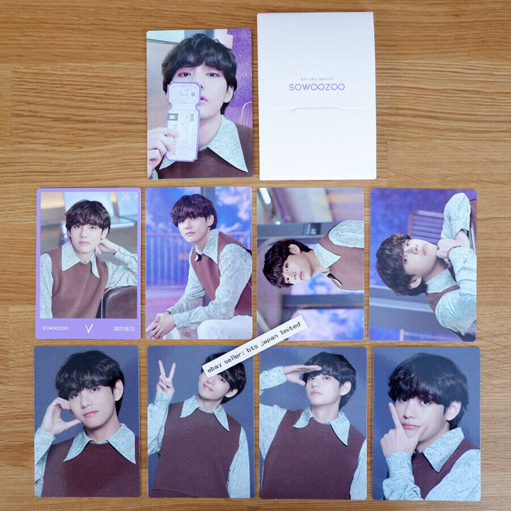 BTS V SOWOOZOO 2021 Mini tarjeta fotográfica oficial SET 8 tarjetas + 1 especial 9 piezas Taehyung 