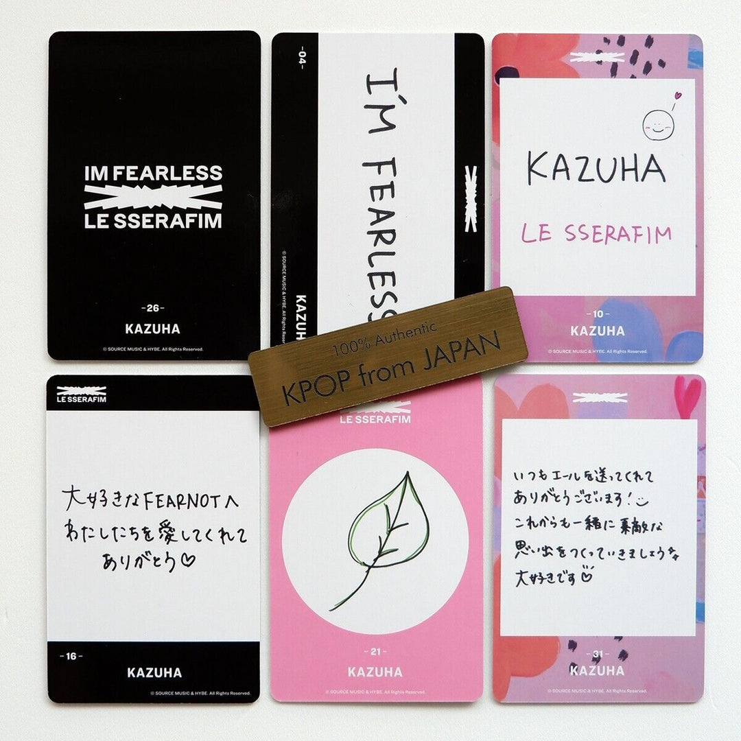 Kazuha LE SSERAFIM FEARLESS Weverse japan photocard Complete set LESSERAFIM