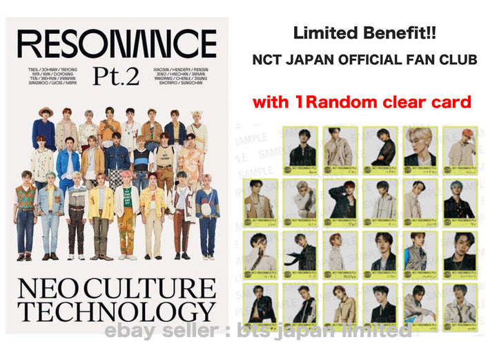 NCT-[RESONANCE PT.2]  DEPARTURE + JAPAN FAN CLUB Benefit 1clear photo card