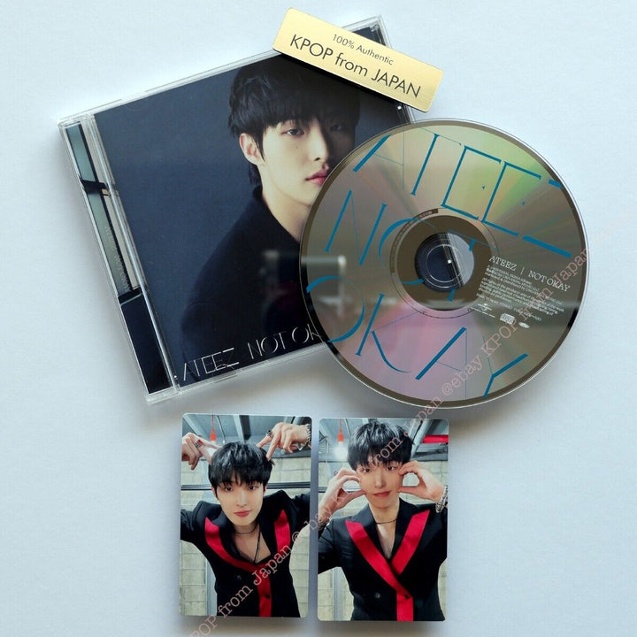 MINGI ATEEZ JAPAN NOT OKAY Solo ver. CD + 2Photocards Complete set Photocard