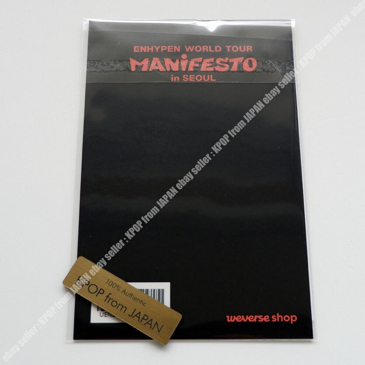 MANIFESTO ENHYPEN WORLD TOUR en SEÚL Pegatina oficial de Weverse POB 