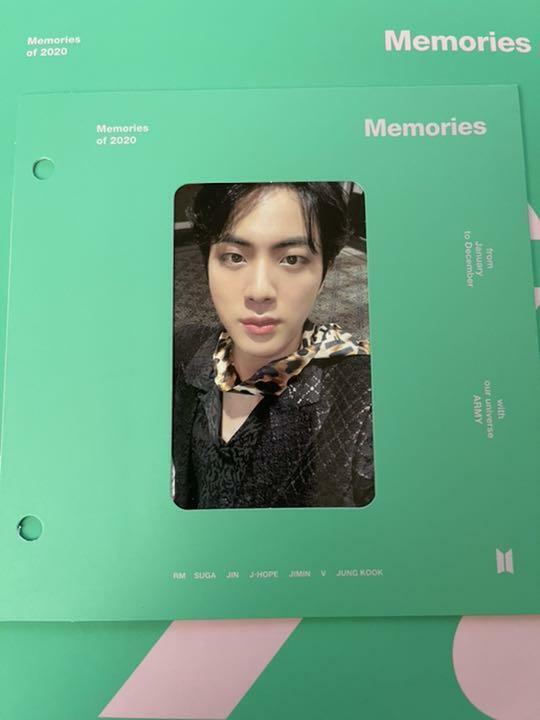 BTS JIN Memories of 2020 Blu-ray ver. Official Photo card + Paper Frame