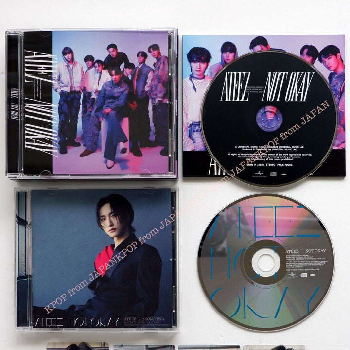 SEONGHWA ATEEZ JAPAN NOT OKAY ATINY Solo CD + 4Photocards set POB Photocard