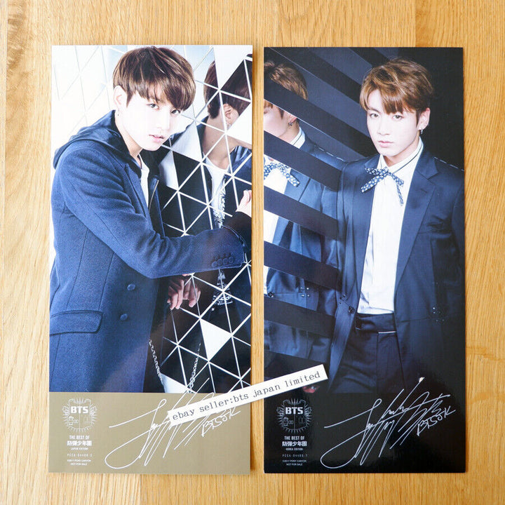 BTS JUNG KOOK BEST OF BTS Official 2 Big Photo card set Korea Ver. + Japan Ver.