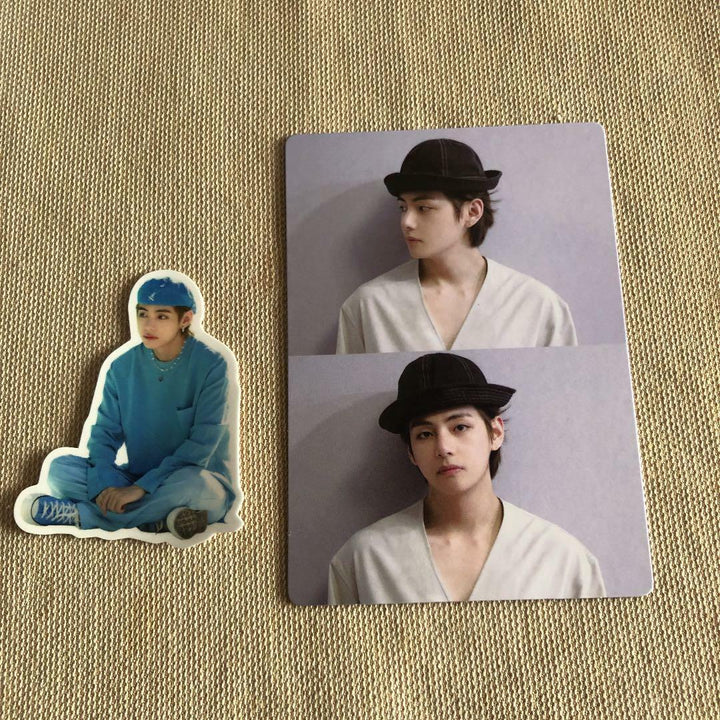 BTS MERCH BOX 3 ROOM DIY KIT V TAEHYUNG Photocard + Sticker set Photo card PC