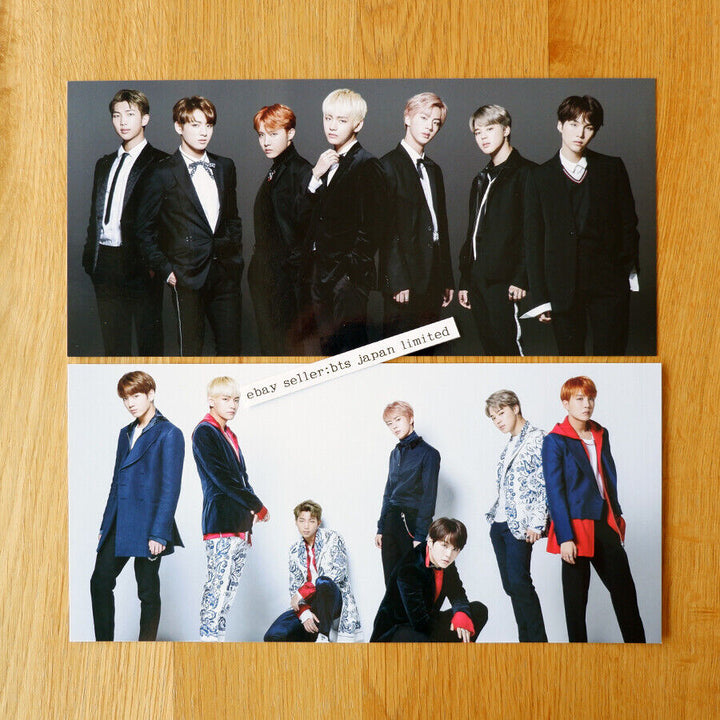 BTS TODOS los miembros LO MEJOR DE BTS Juego oficial de 2 tarjetas con fotos grandes Corea Ver. + Versión japonesa. 