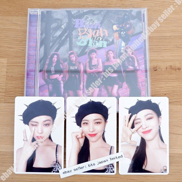 ITZY Ryujin Blah Blah Blah MIDZY Japón ver + 3 tarjetas fotográficas oficiales PCS Fan club 