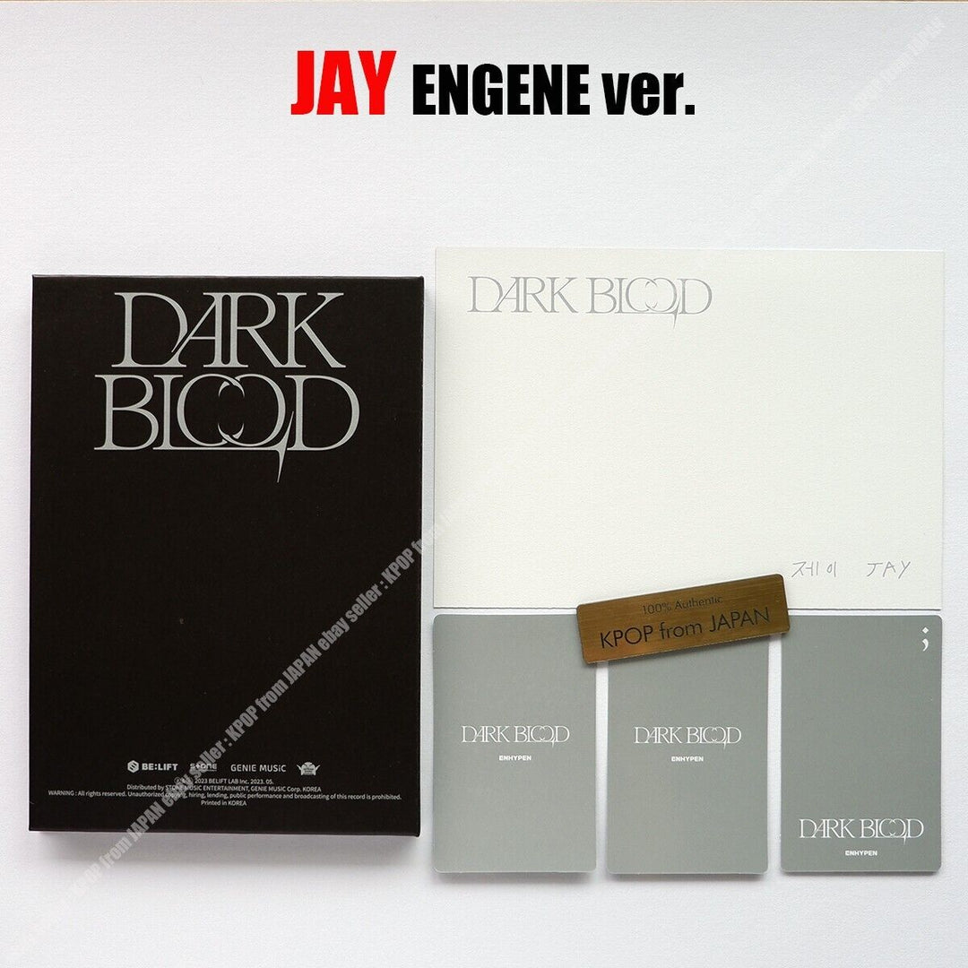 JAY ENHYPEN DARK BLOOD ENGENE ver. Complete set CD + 3Photocards + Postcard