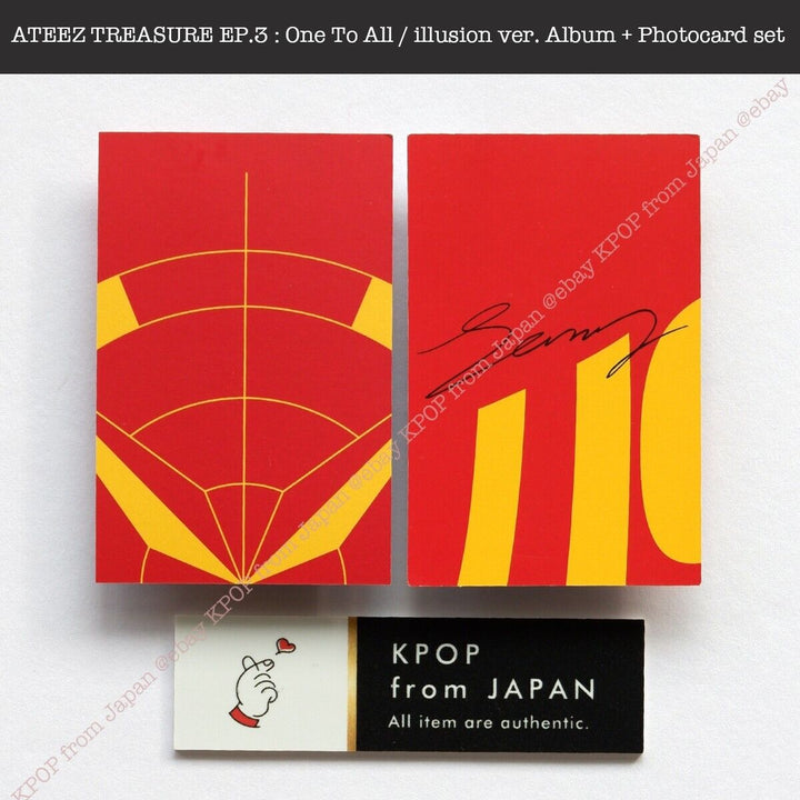 Seonghwa ATEEZ TREASURE EP.3 : One To All / illusion ver. Album + Photocard