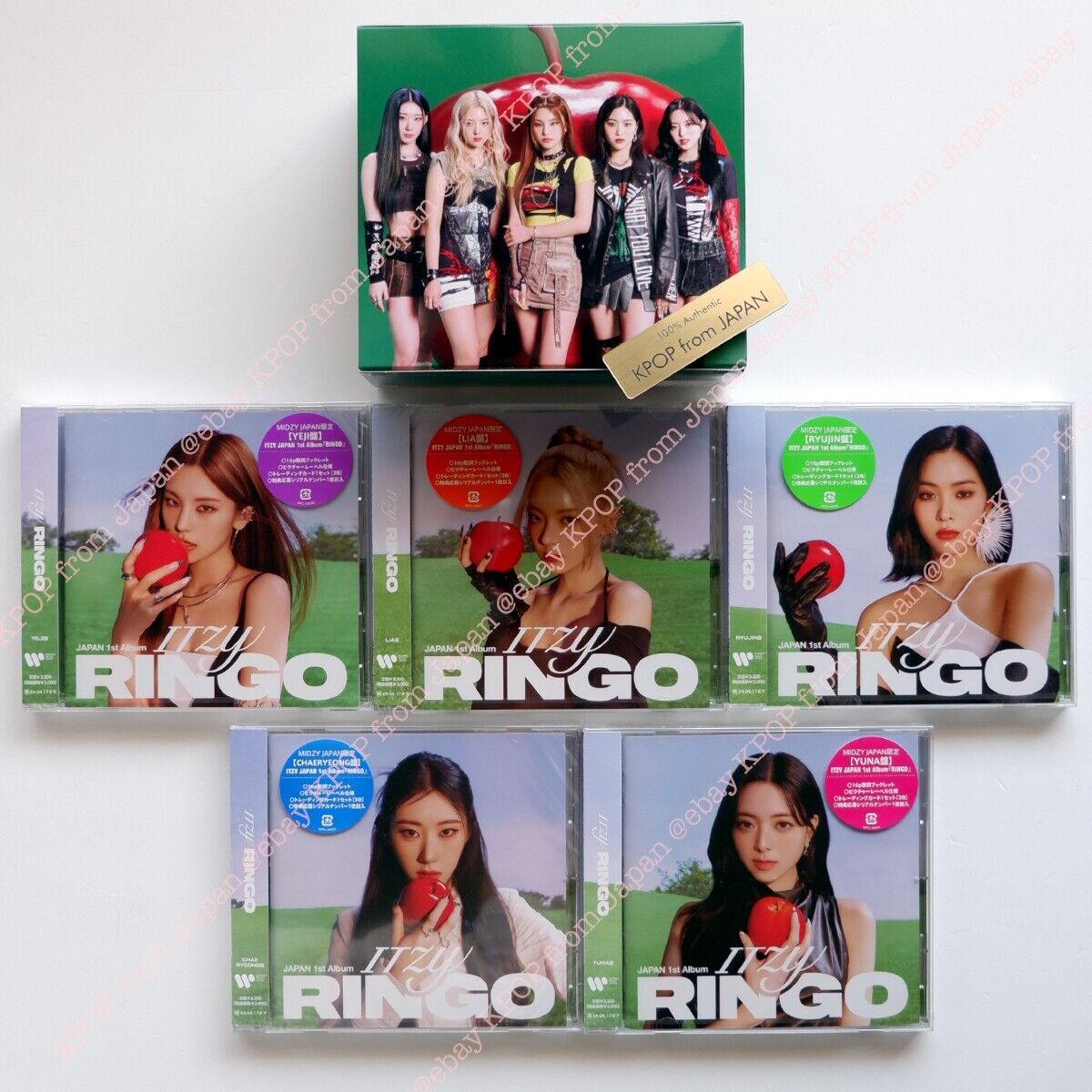 Unopened ITZY RINGO MIDZY JAPAN ver. 5CDs + Limited BOX Full set JPFC Album