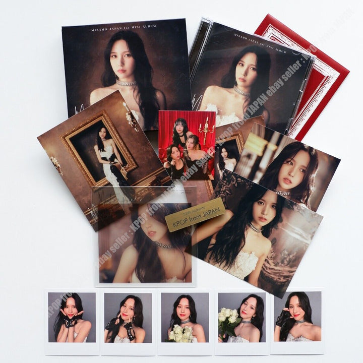 MINA MISAMO Masterpiece Solo CD + DVD + Photocard Postcard Polaroid set TWICE