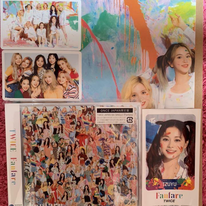 TWICE Fanfare OFFICIAL FAN CLUB CD + 2 cards + 1 Postar + 1 Sticker ( TZUYU )