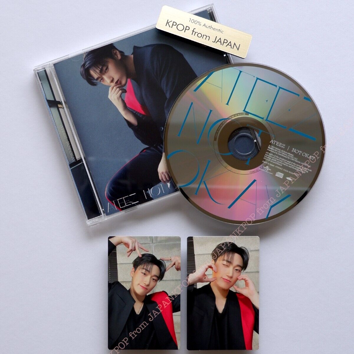 SAN ATEEZ JAPAN NOT OKAY Solo ver. CD + 2Photocards Complete set Photocard