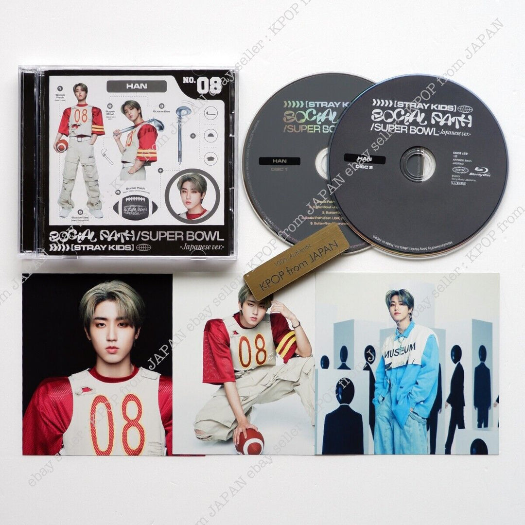 Han Stray Kids Social Path Solo Juego completo CD+DVD+2 piezas+3 tarjetas 