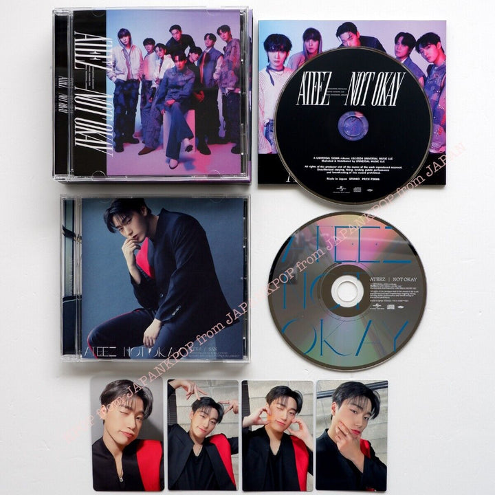 SAN ATEEZ JAPAN NOT OKAY ATINY Solo CD + 4Photocards set POB FLASH Photocard