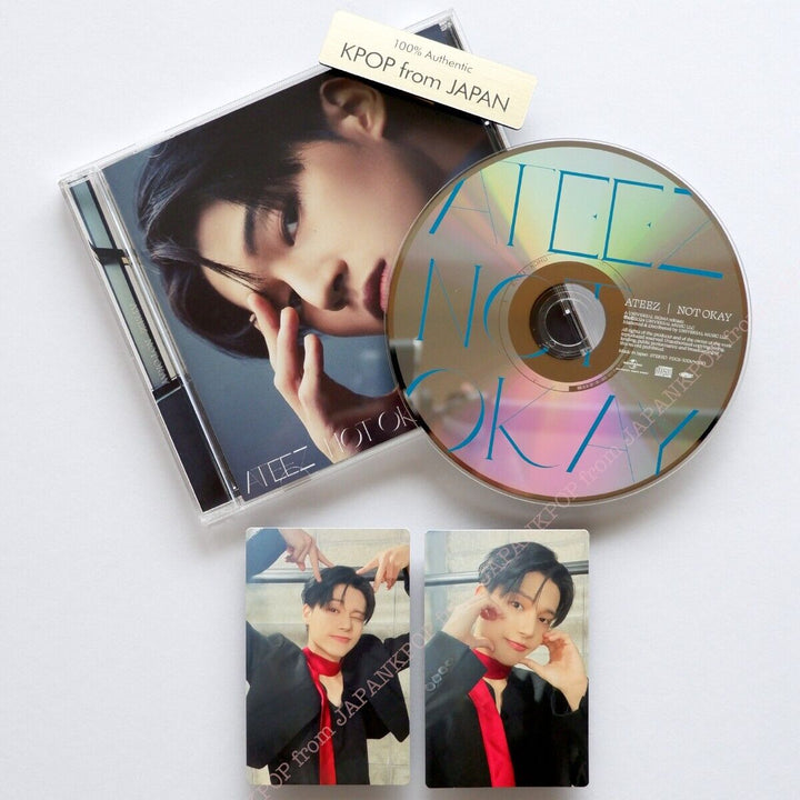 WOOYOUNG ATEEZ JAPAN NOT OKAY Solo ver. CD + 2Photocards Complete set Photocard