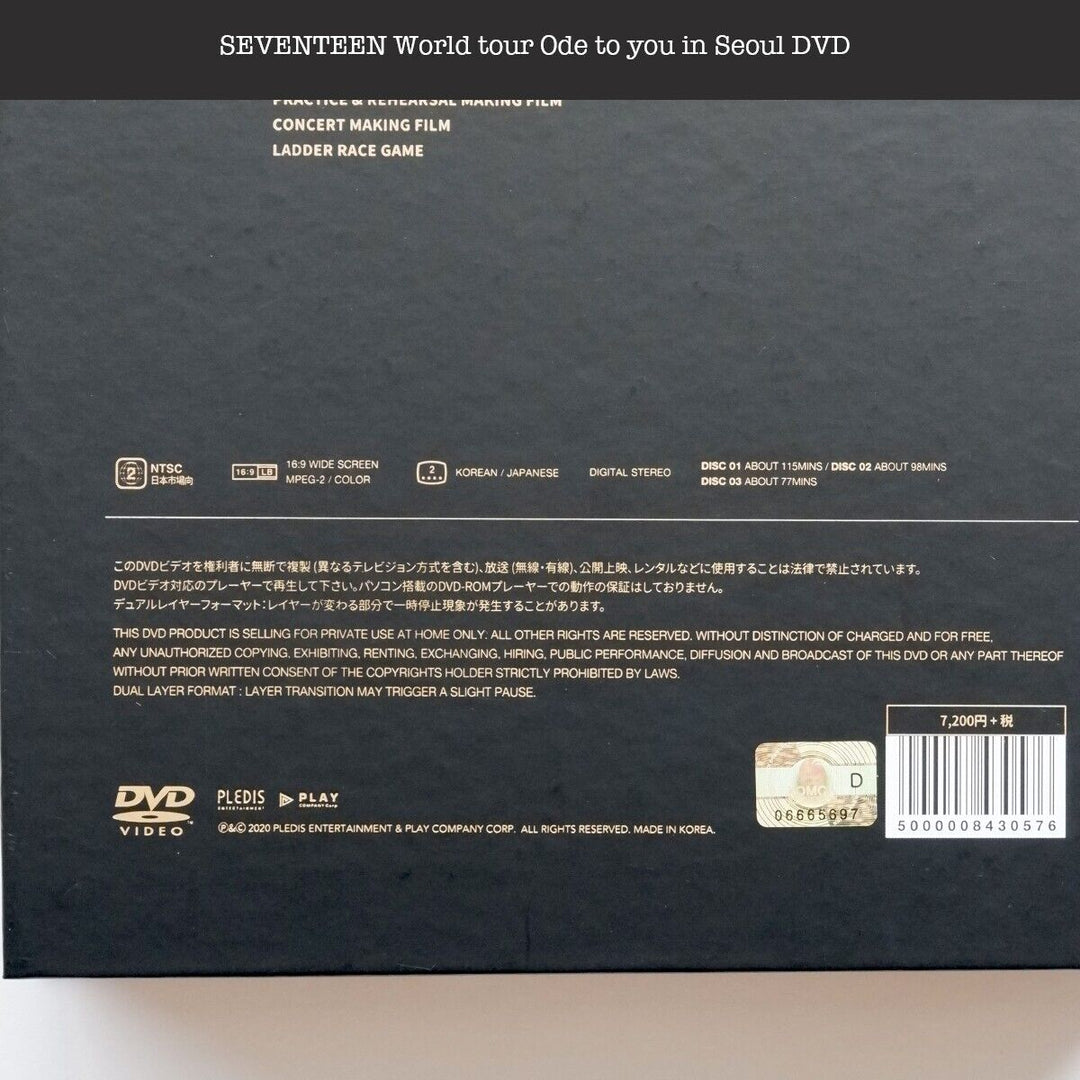 SEVENTEEN World Tour Ode to you in Seoul DVD Japan edition Photobook