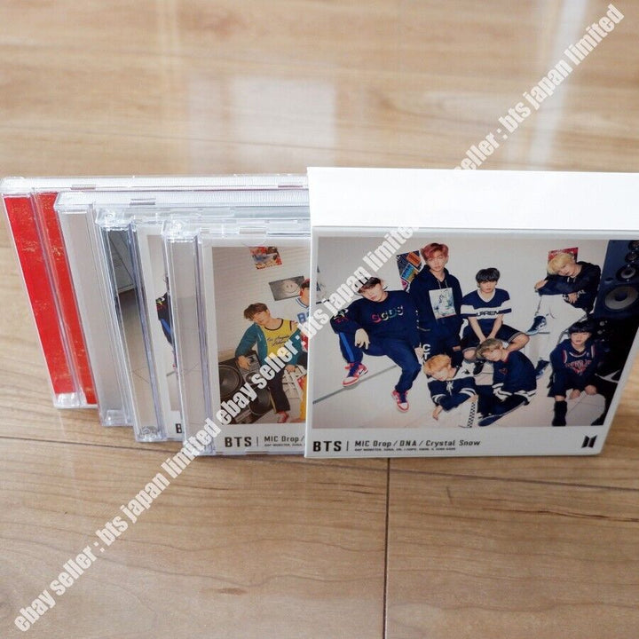 BTS MIC Drop DNA Crystal Snow A B C ver. 4 CD DVD Official Photo Set with BOX