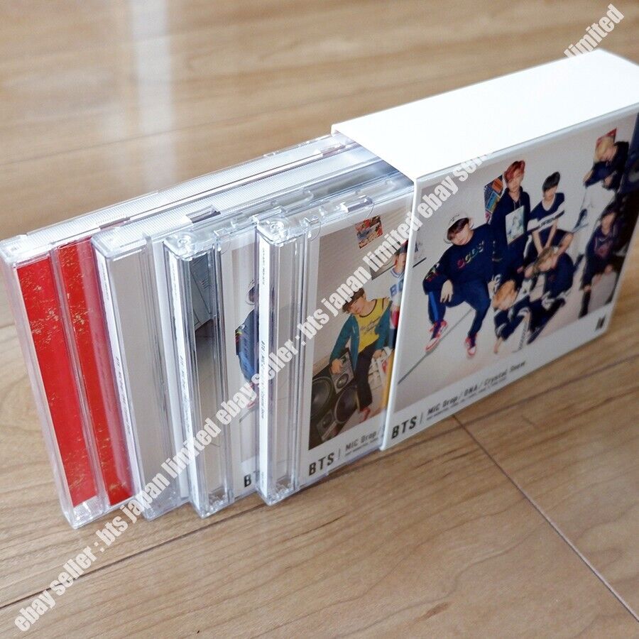 BTS MIC Drop DNA Crystal Snow A B C ver. 4 CD DVD Official Photo Set with BOX