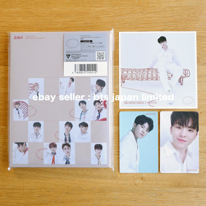 SEVENTEEN WOOZI 24H OFFICIAL FAN CLUB CARAT ver. + HMV 3 PHOTO CARD