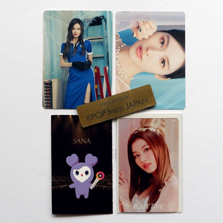 SANA TWICE READY TO BE en JAPÓN TOKYO OSAKA Conjunto de tarjetas fotográficas de sorteo de 4 