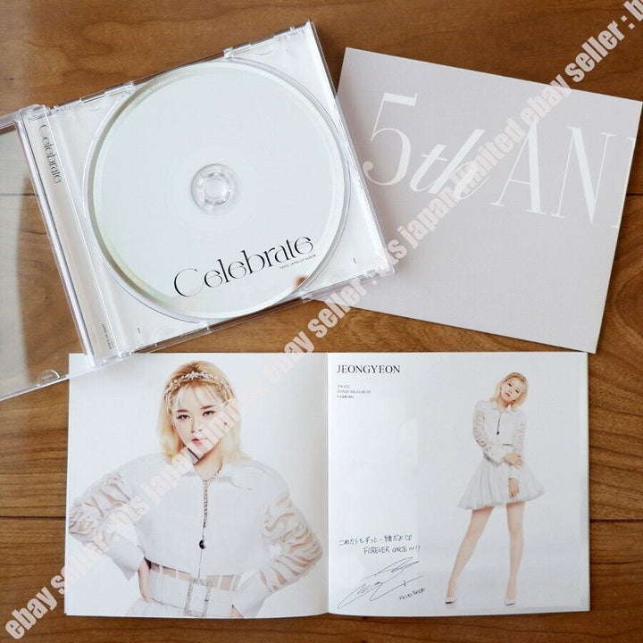 TWICE Celebrate JEONGYEON ONCE CD + Tower Records Photocard + Group Photo Set