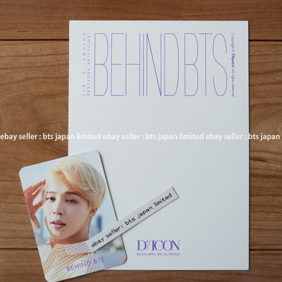 BTS JIMIN DICON Vol.2 DETRÁS Japón Edición Especial Lenticular + Photocard set PC 