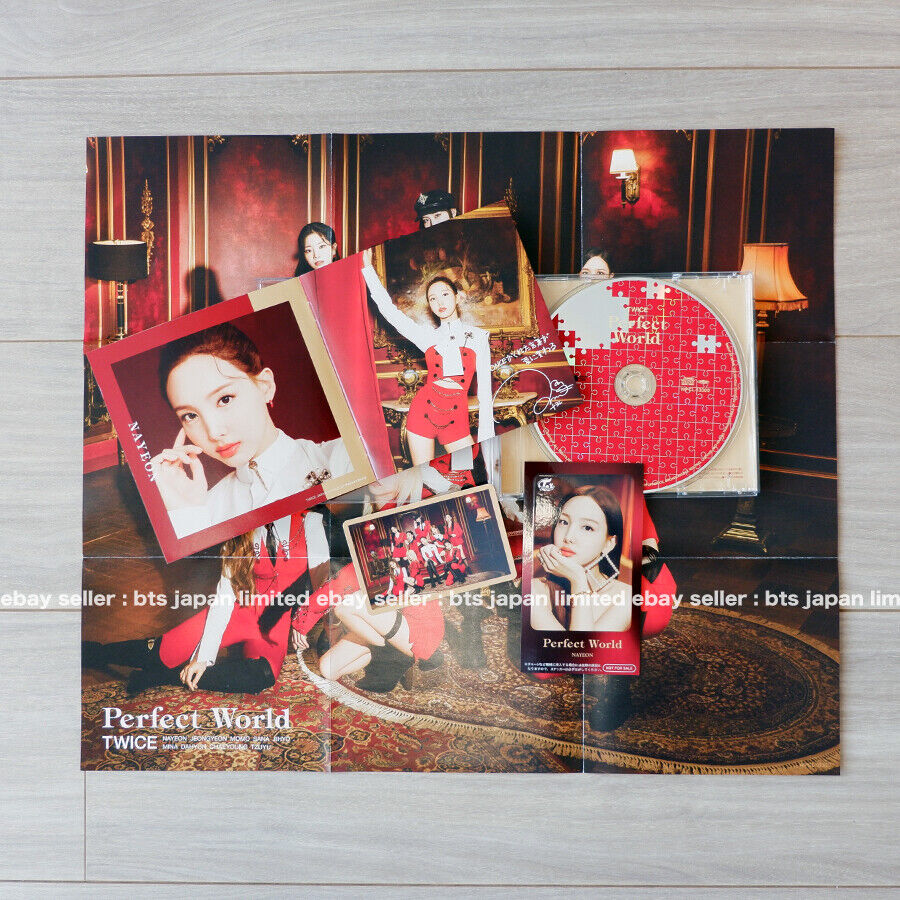 TWICE Nayeon Perfect World Oficial ONCE ver. + Etiqueta IC + Tarjeta fotográfica PC 