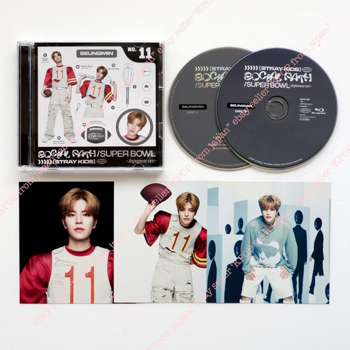 Seungmin Stray Kids Social Path Solo juego completo CD+DVD+2 piezas+3 tarjetas 